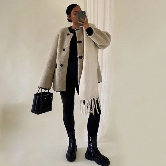 MANGO Faux Fur Coat - Picture 2 of 13